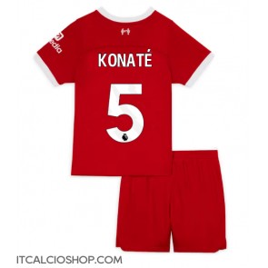 Liverpool Ibrahima Konate #5 Prima Maglia Bambino 2023-24 Manica Corta (+ Pantaloni corti)